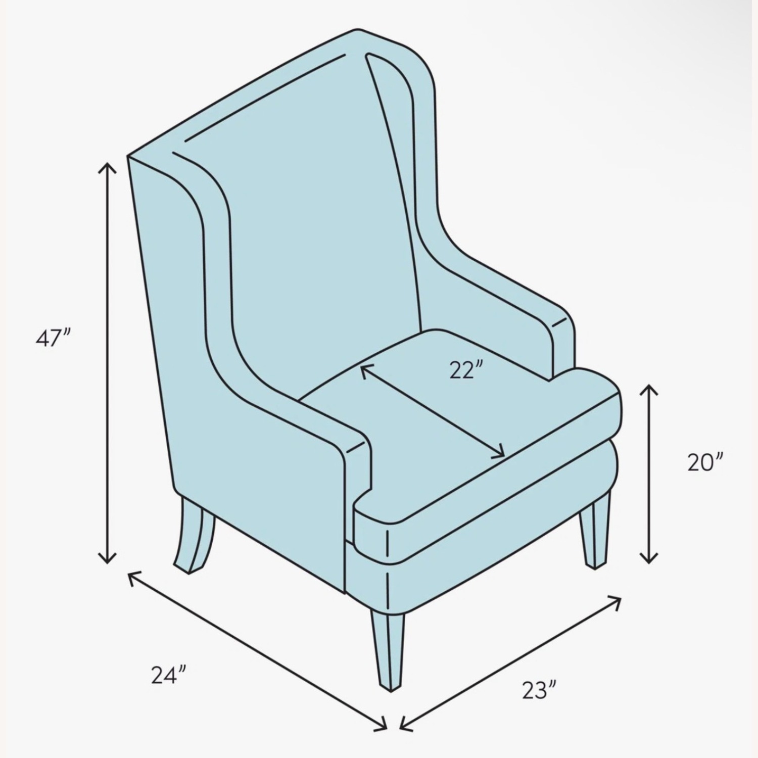 Restoration Hardware Wingback Parsons Chair with Casters - image-4