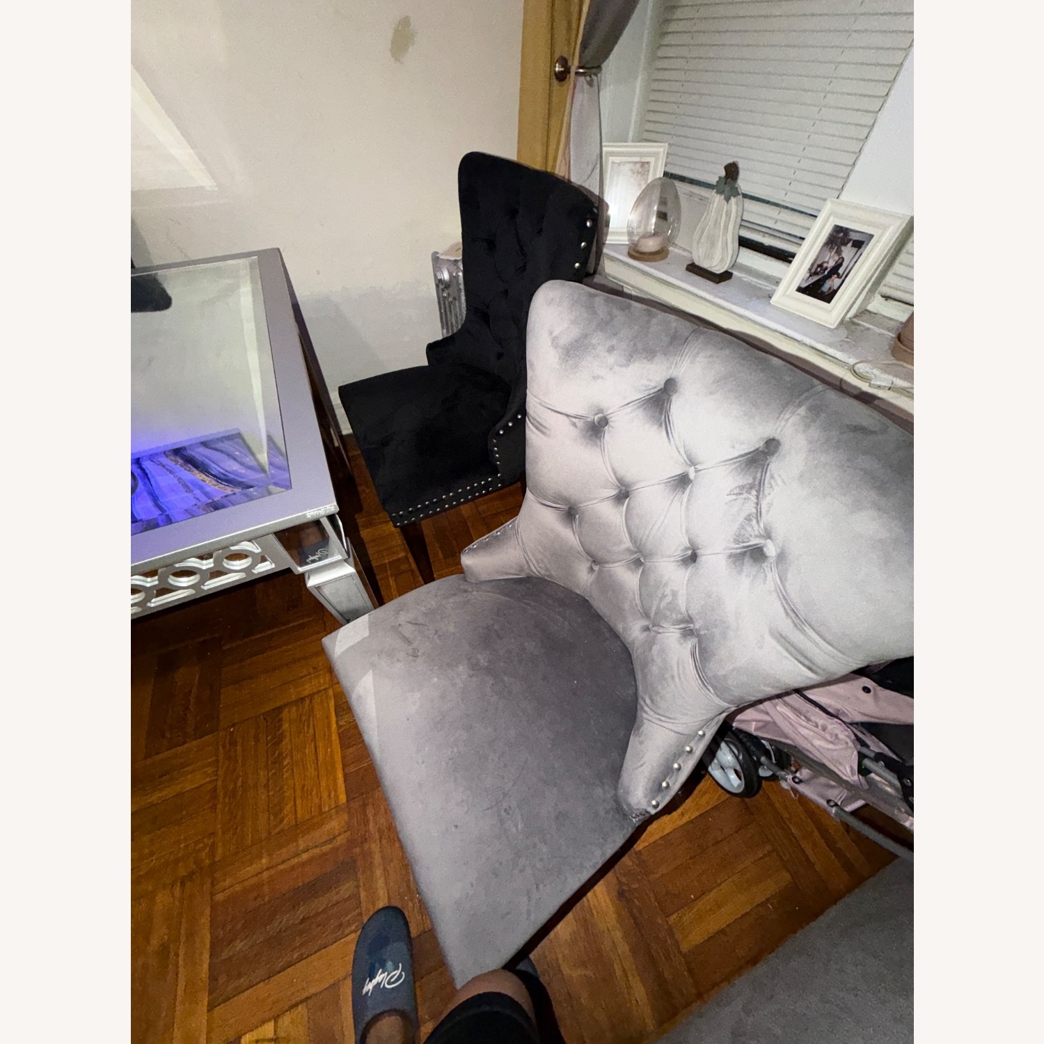 Mirrored Glass Dining Table/ Chairs Included - image-6