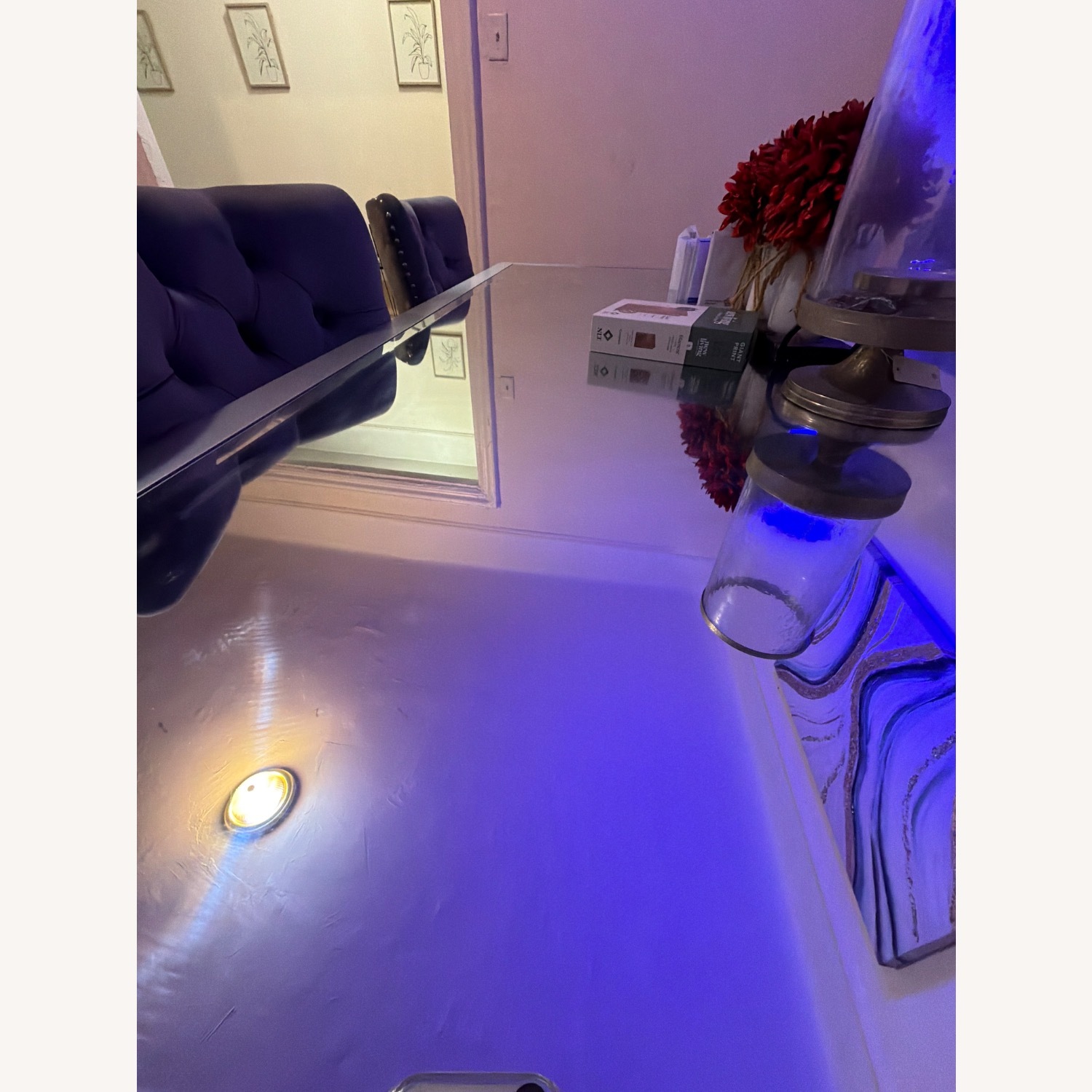 Mirrored Glass Dining Table/ Chairs Included - image-5