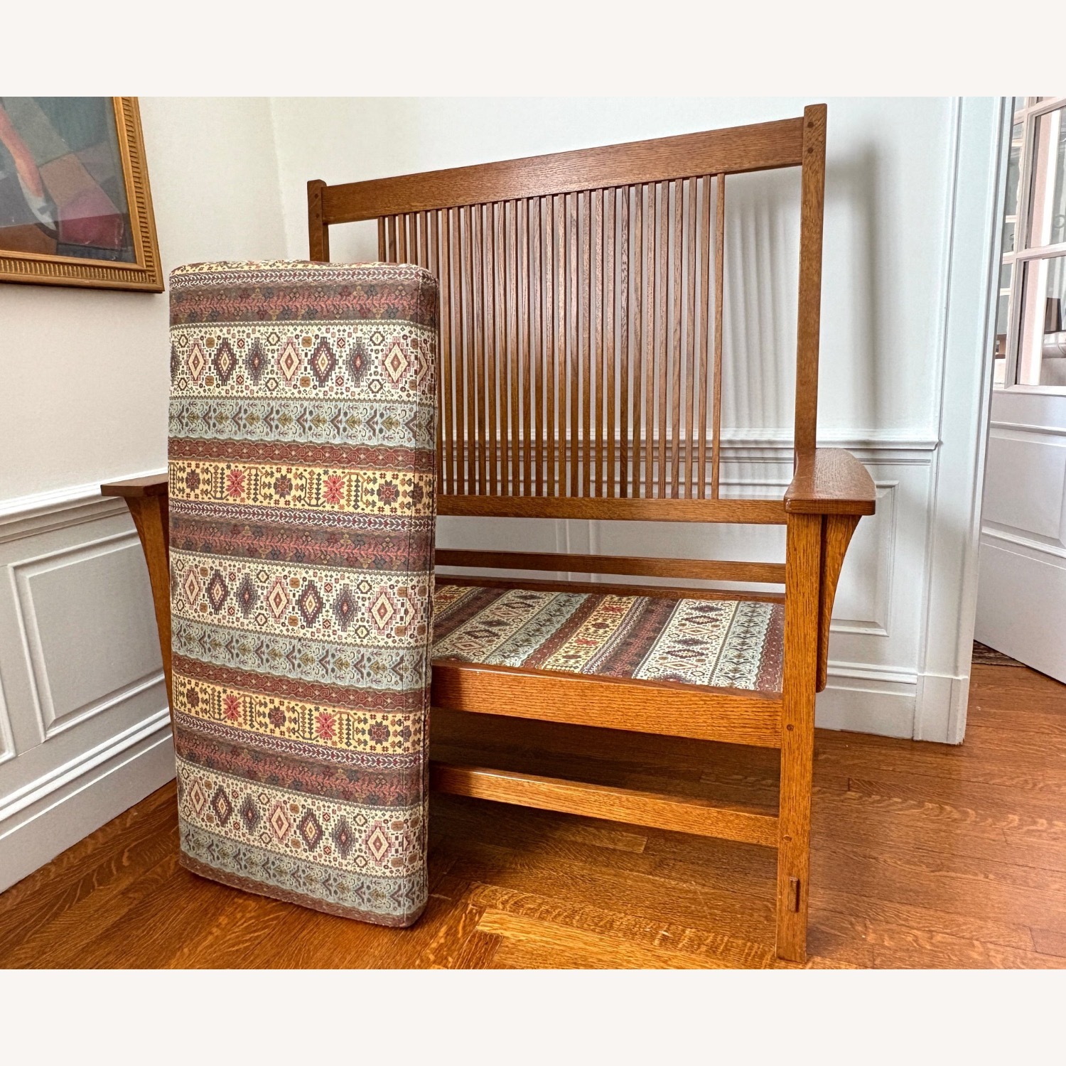 Stickley Brothers Furniture Natural Wood Bench - image-5