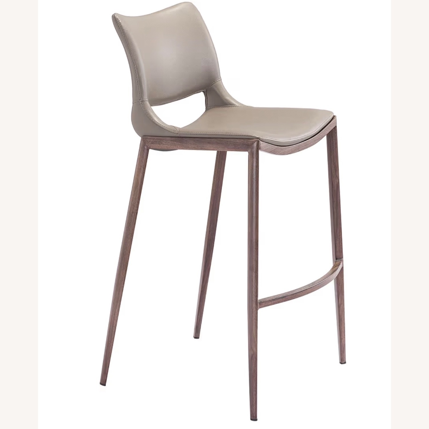 Zuo Ace Barstool Brown Barstool Faux Leather - image-1