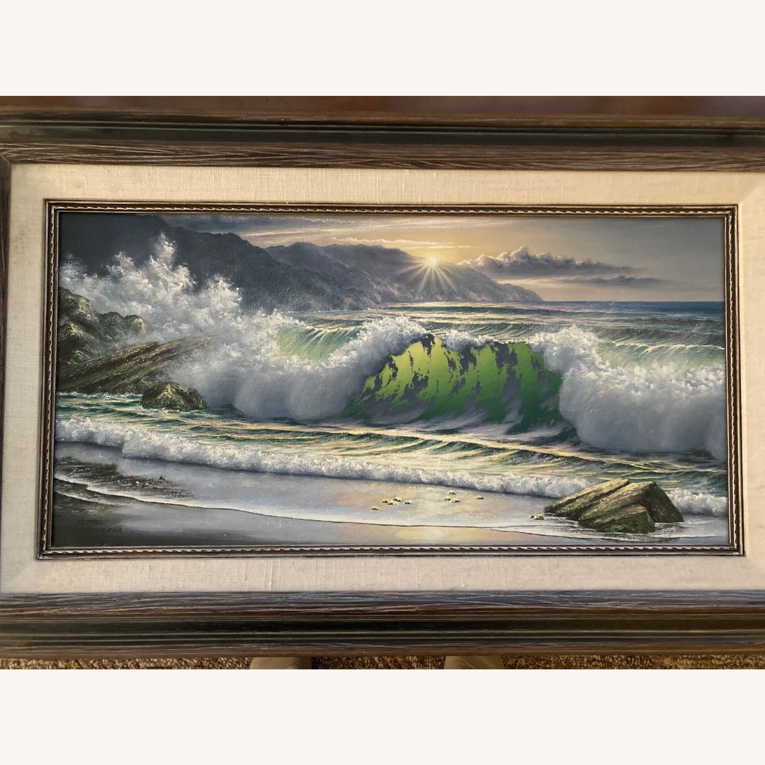 Signed Kembo Hanzawa Mid Century Oil - image-1