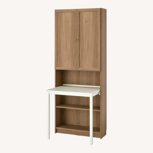 Used IKEA Billy/Oxberg Bookcase with Desk for sale on AptDeco