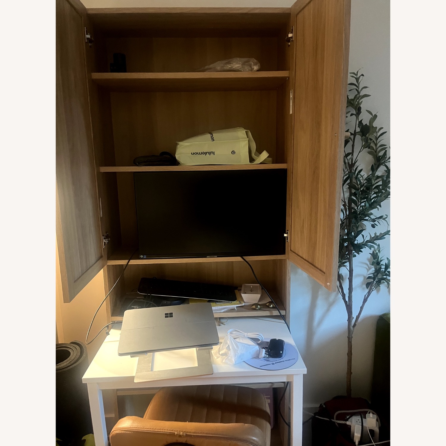 IKEA Billy/Oxberg Bookcase with Desk - image-2