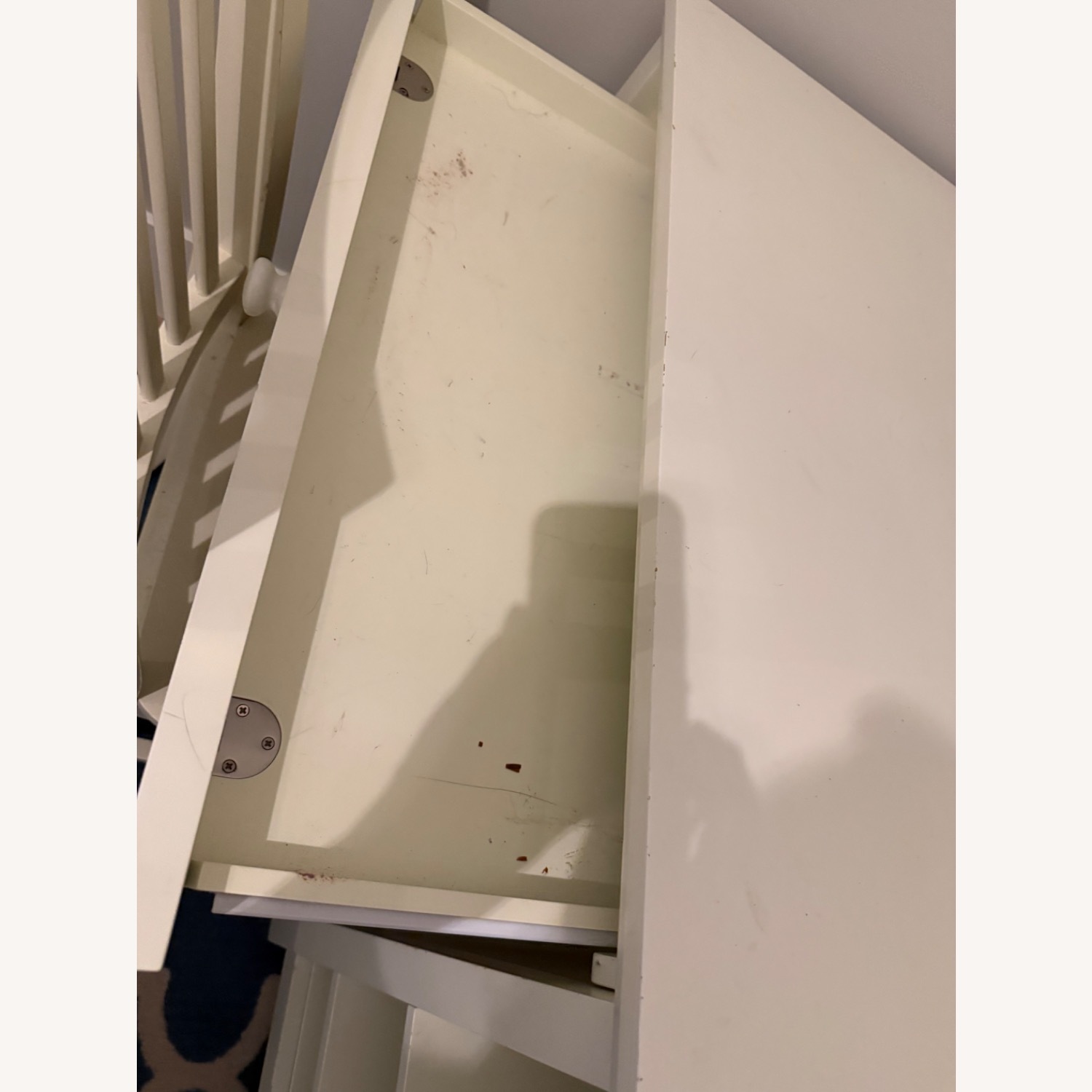 Pottery Barn Kids White Desk and Chair x 2 - image-5