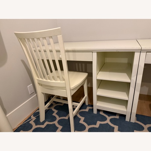 Used Pottery Barn Kids White Desk and Chair x 2 for sale on AptDeco