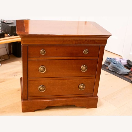Used Grange Louis Philippe Cherry Wood Nightstand for sale on AptDeco