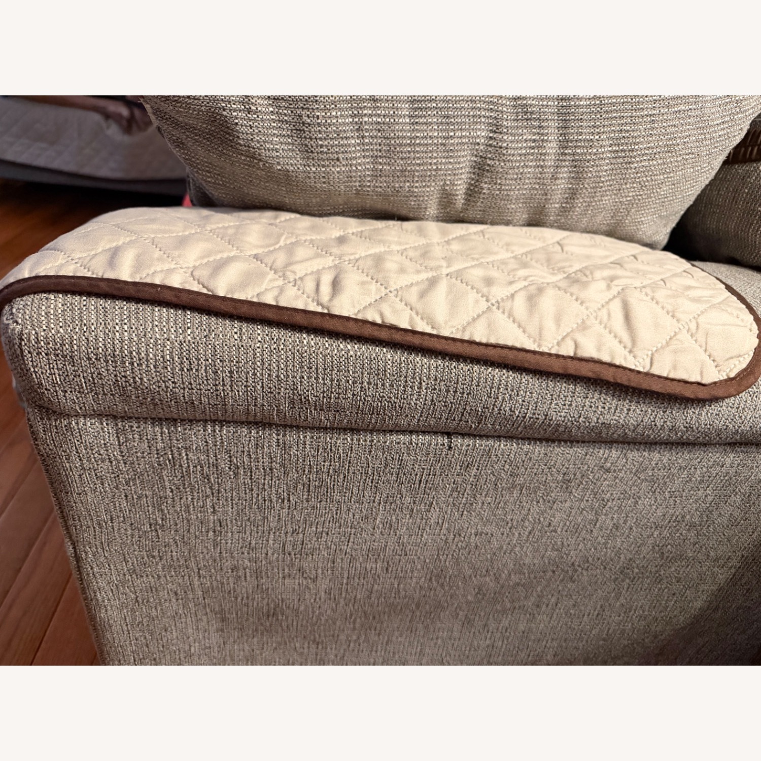 Light Gray Fabric 3+ Seater Sofa - image-2