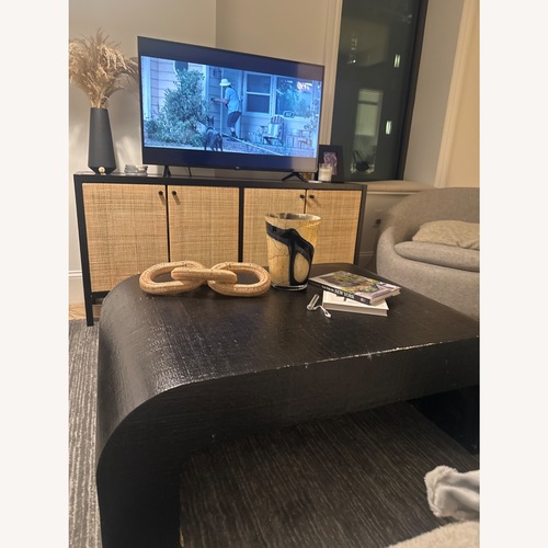 Used CB2 Resin Black Coffee Table for sale on AptDeco