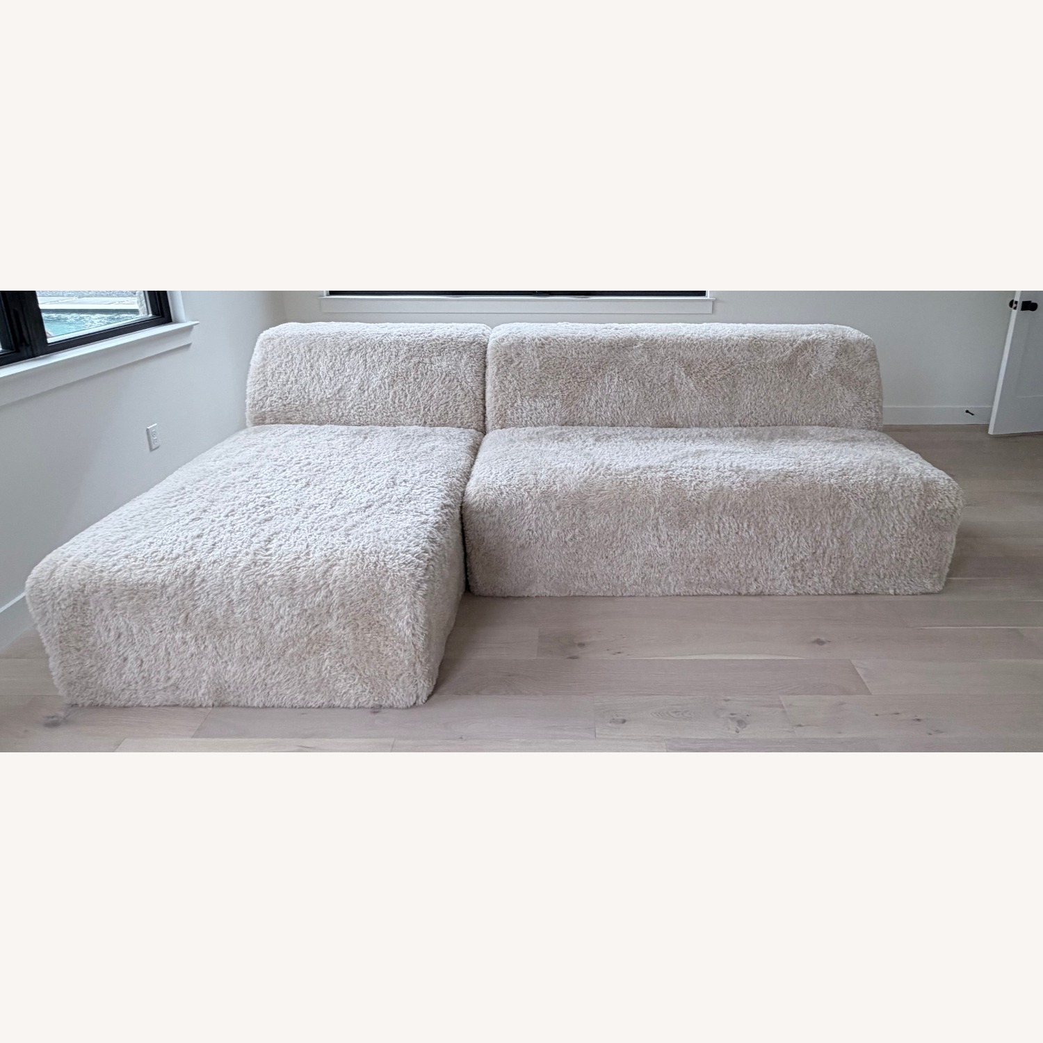 Restoration Hardware Custom Sheepskin Modular Sofa Chaise Sectional - image-1