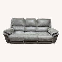 Light Gray Leather 3+ Seater Sofa