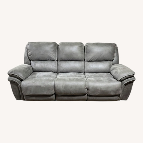 Used Light Gray Leather 3+ Seater Sofa for sale on AptDeco