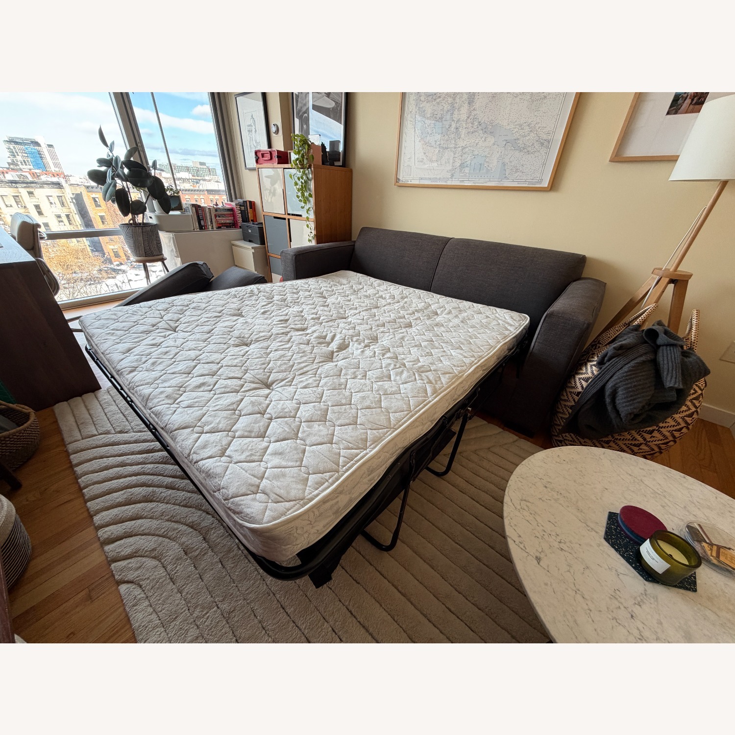 ABC Carpet and Home Cobble Hill Dark Gray Fabric Sleeper Sofa - image-6