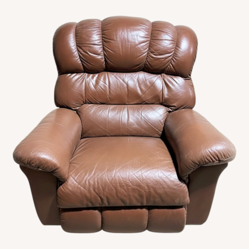 Used Dark Brown Leather Recliner for sale on AptDeco