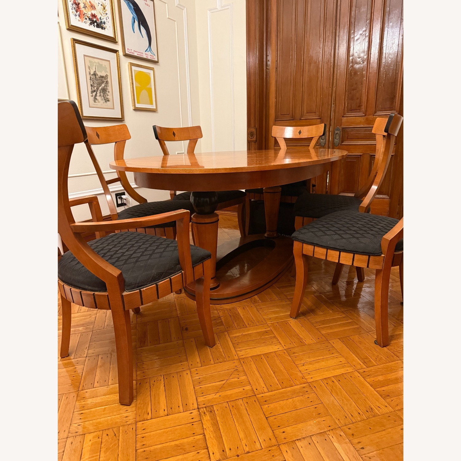 National Mt Airy Vintage Dinning Table + 6 Chairs - image-2