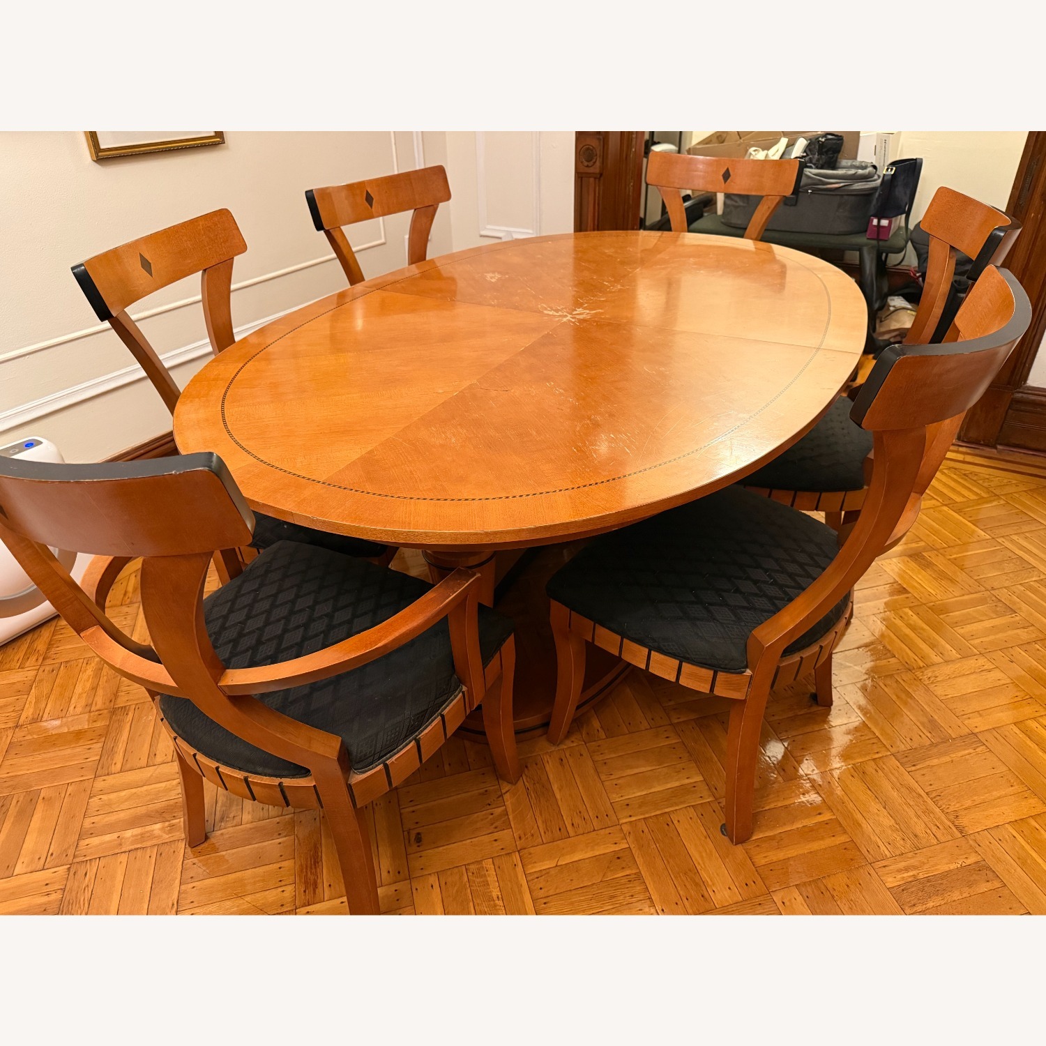 National Mt Airy Vintage Dinning Table + 6 Chairs - image-5