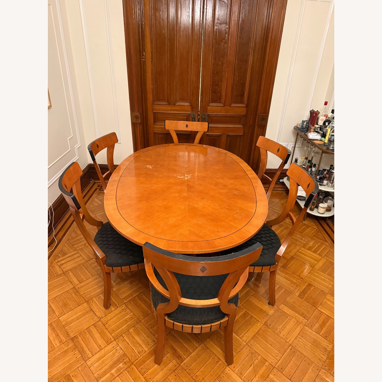 National Mt Airy Vintage Dinning Table + 6 Chairs - image-1