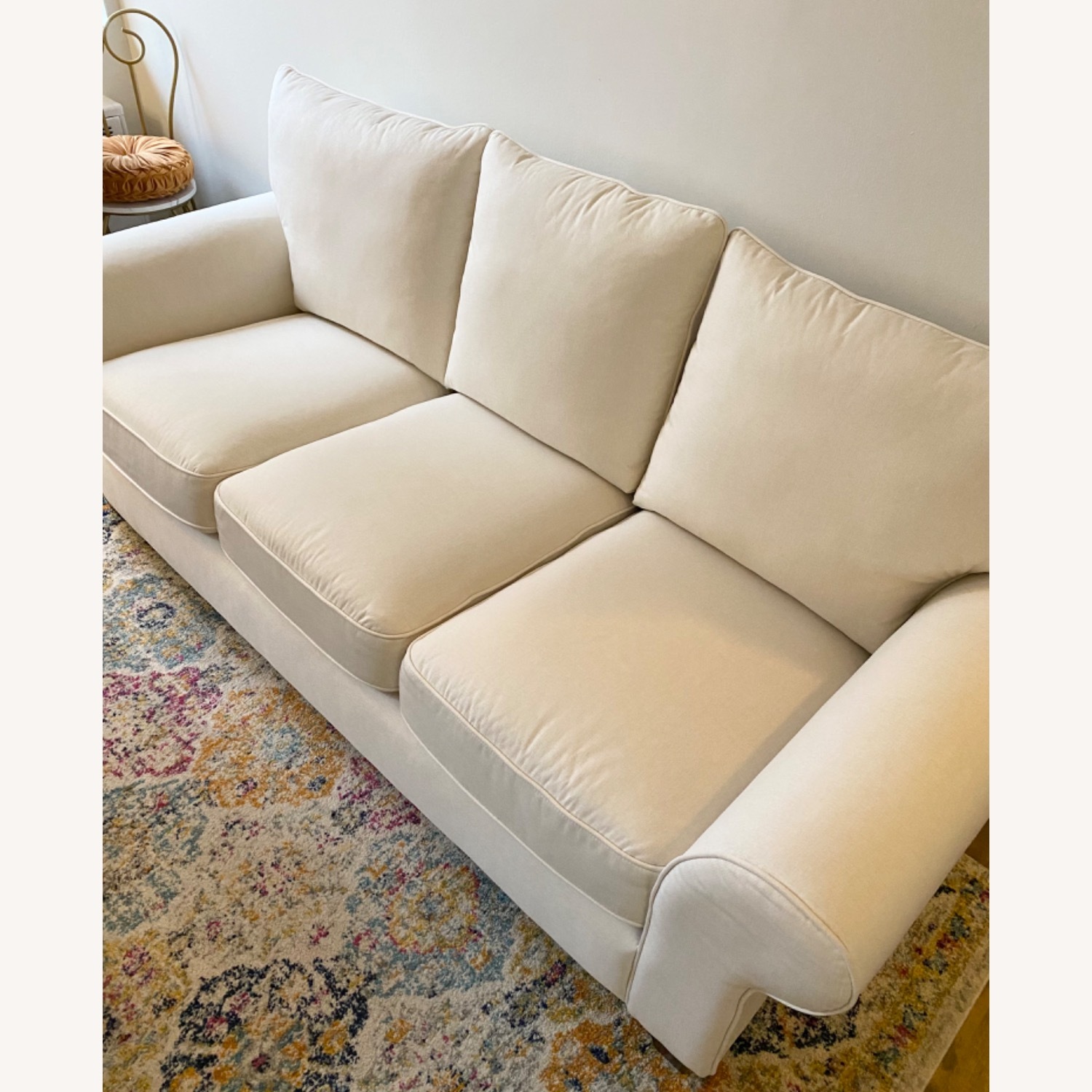Macy's Laurent White Fabric 3+ Seater Sofa - image-3
