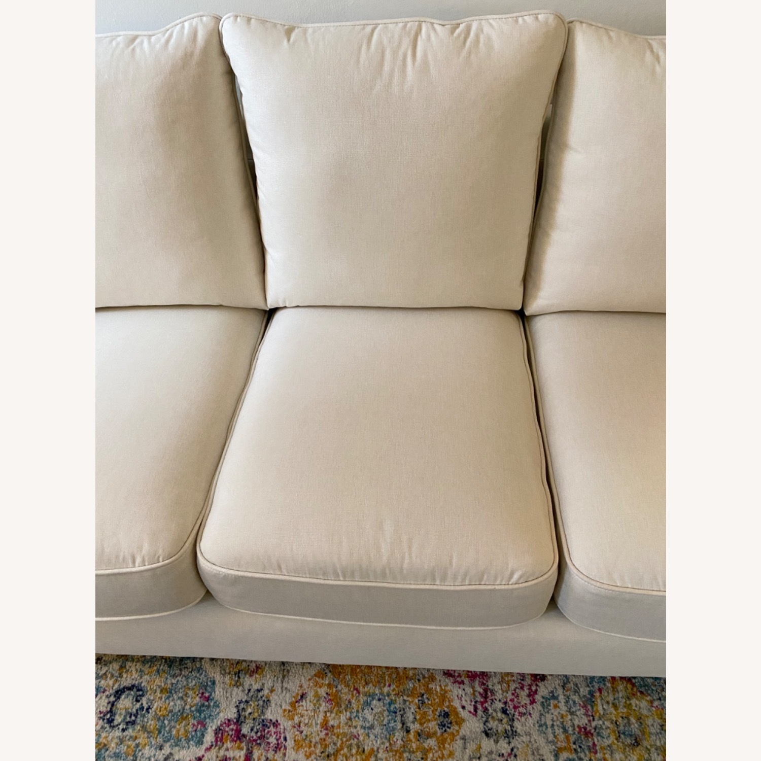 Macy's Laurent White Fabric 3+ Seater Sofa - image-4