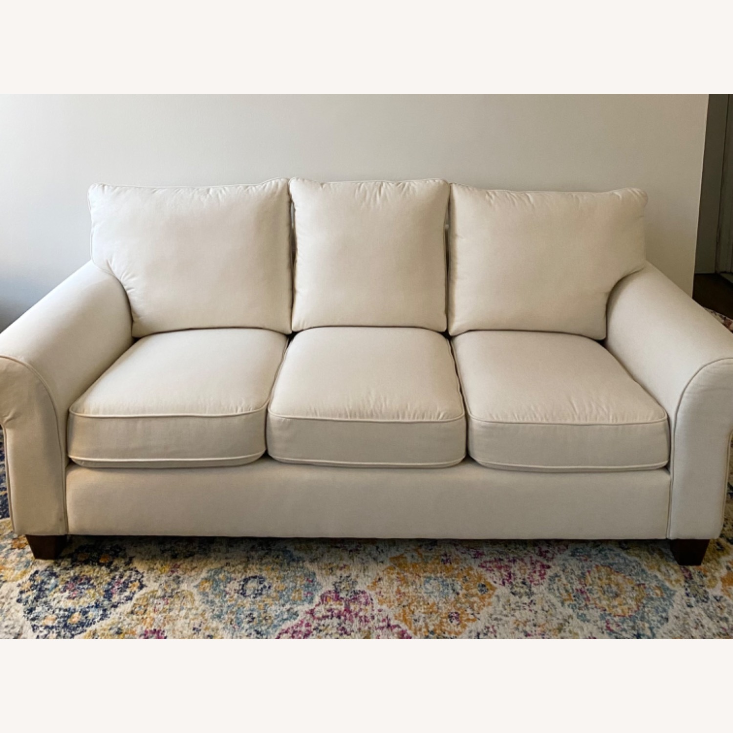 Macy's Laurent White Fabric 3+ Seater Sofa - image-6