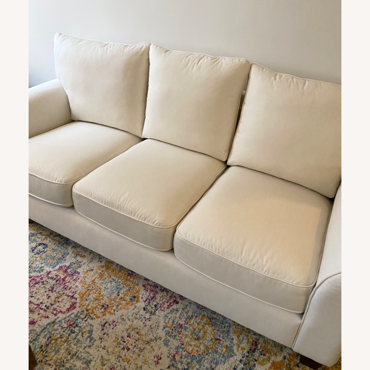 Macy's Laurent White Fabric 3+ Seater Sofa - image-2