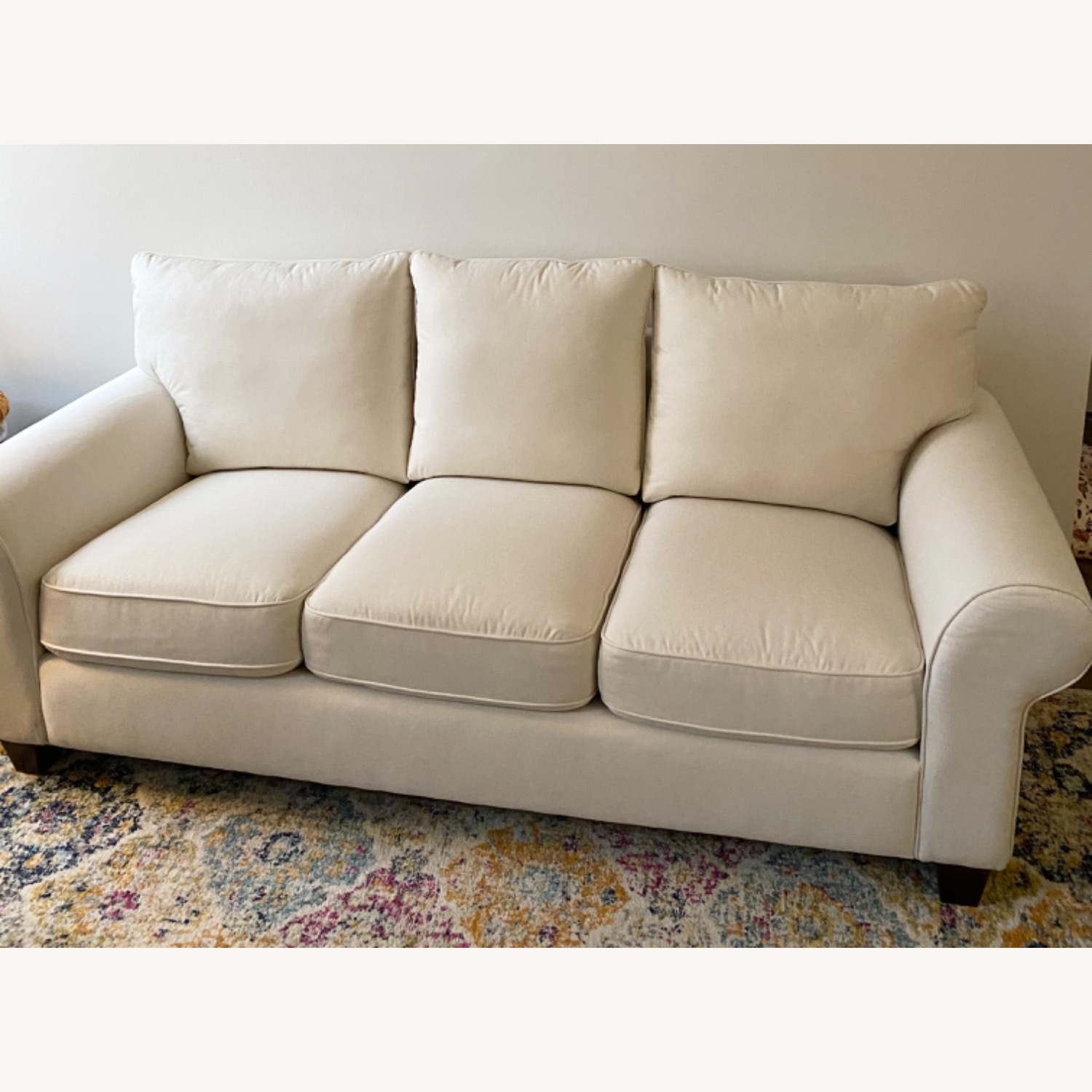 Macy's Laurent White Fabric 3+ Seater Sofa - image-7