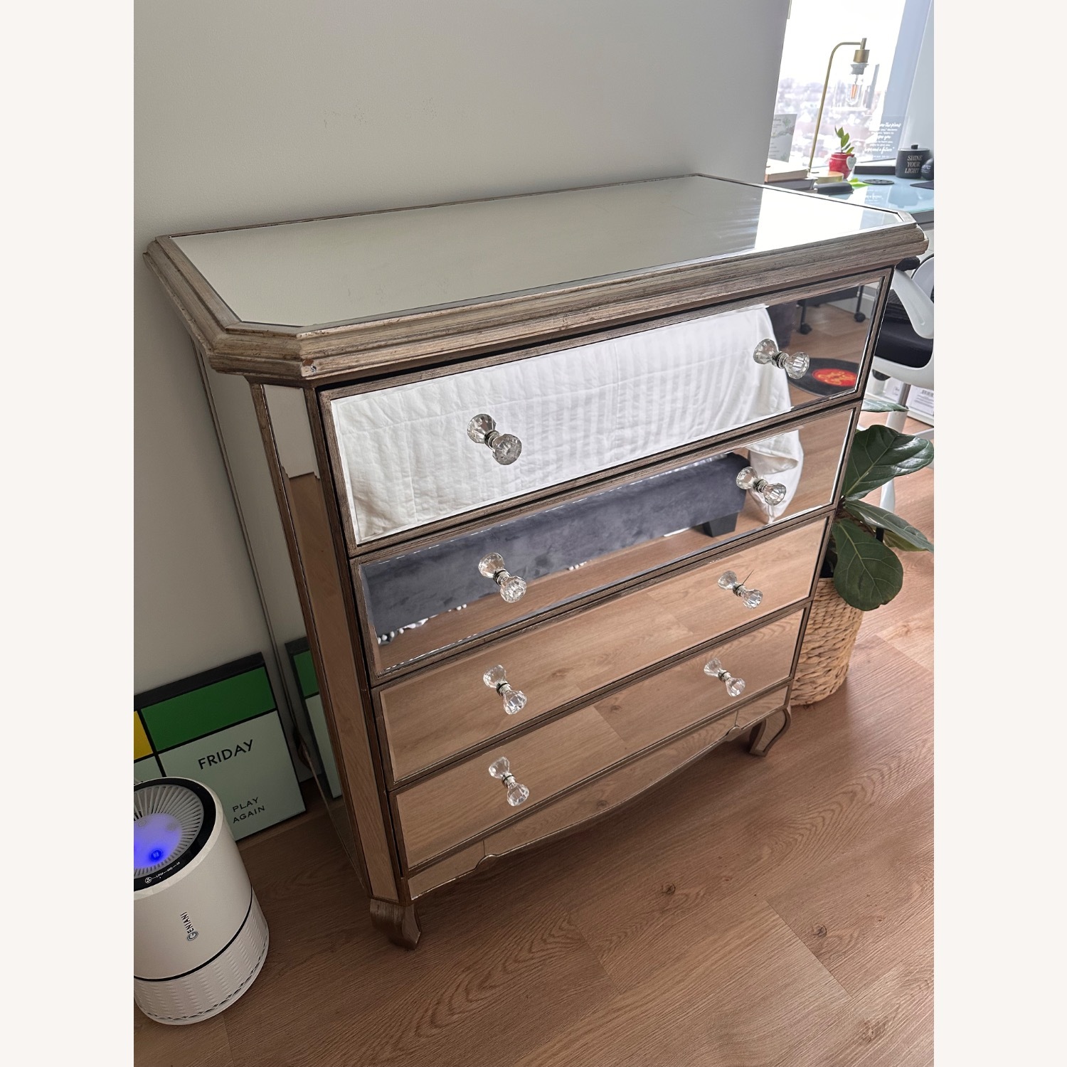 Vintage/Antique Mirrored Glass Dresser - image-5