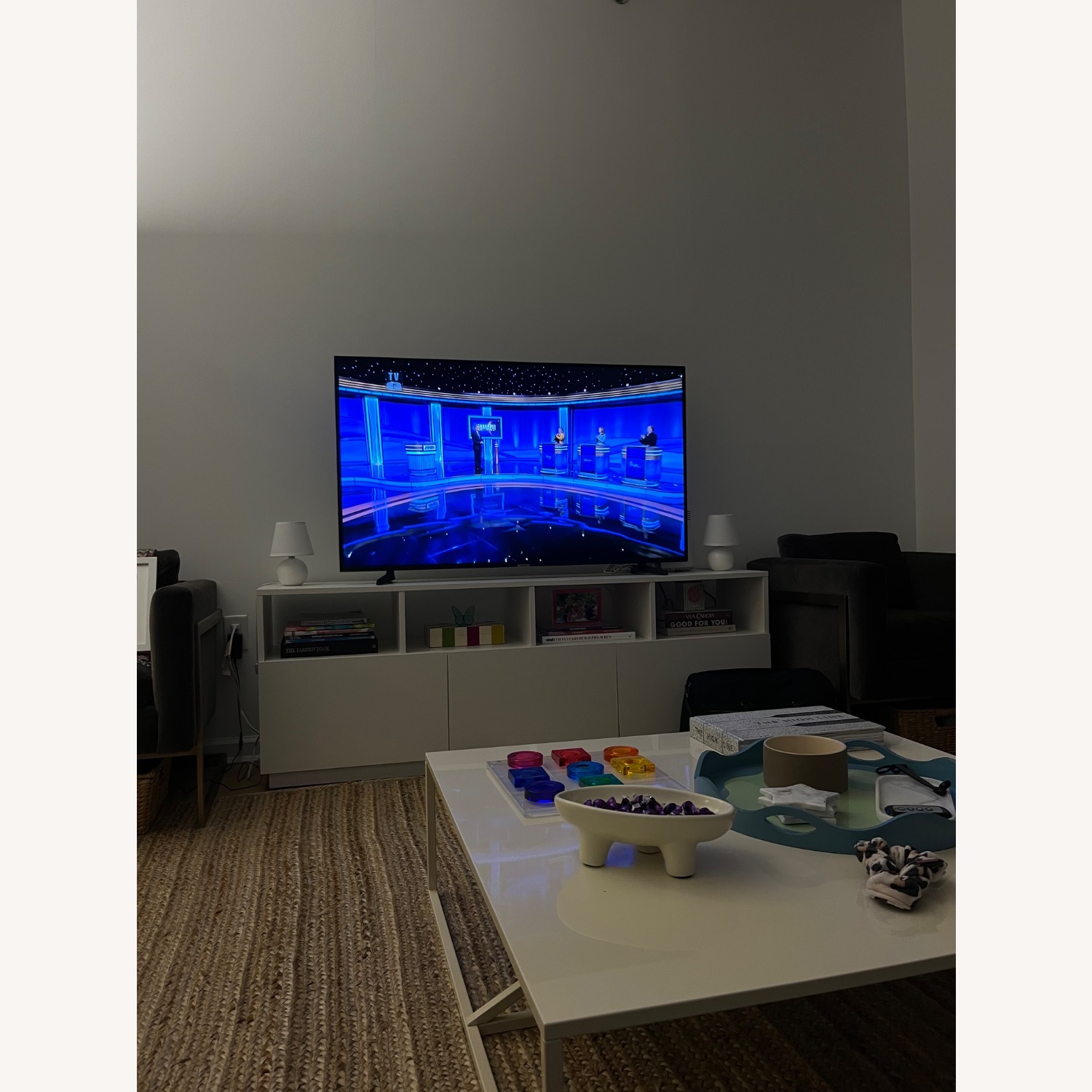 White Wood Media Console - image-4