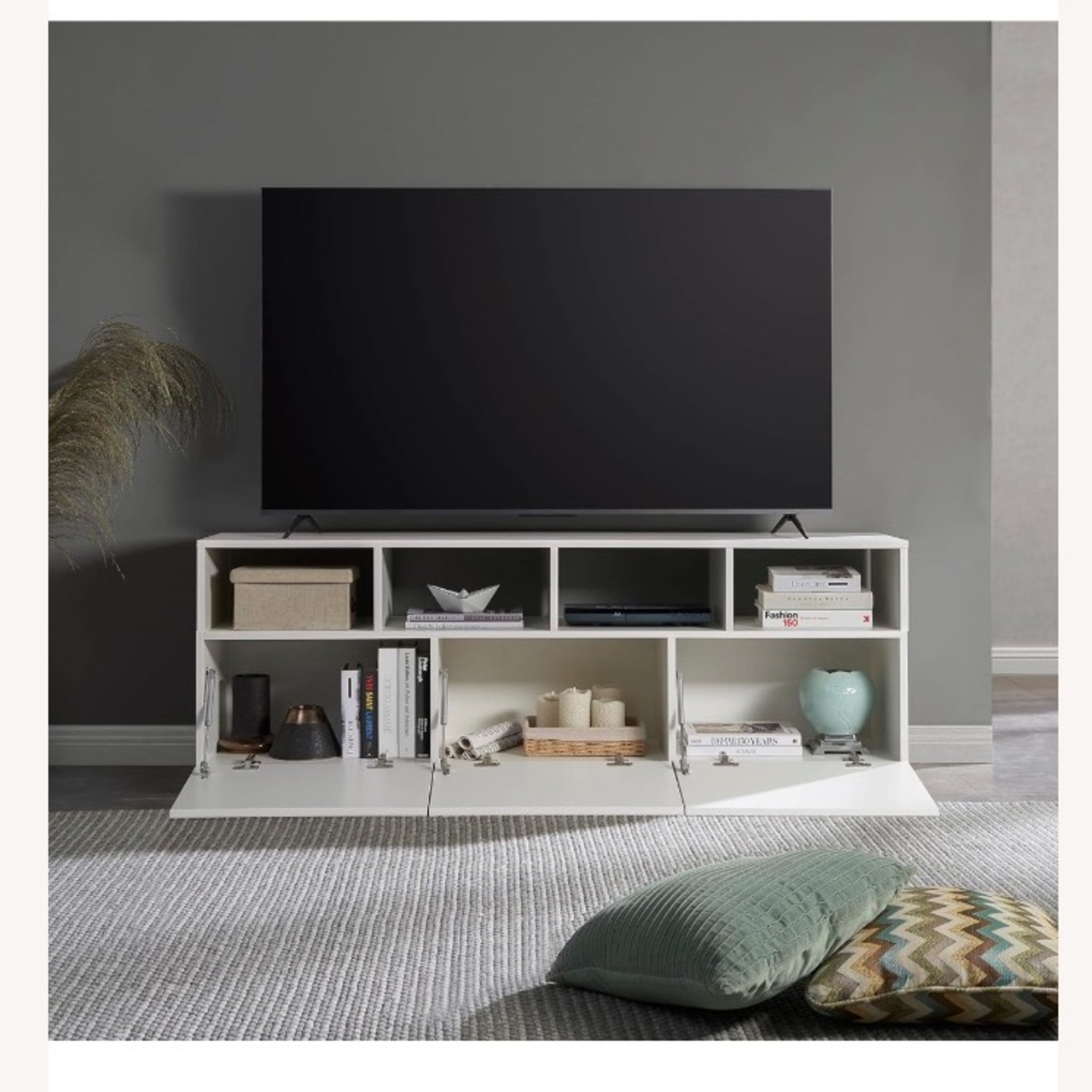 White Wood Media Console - image-7