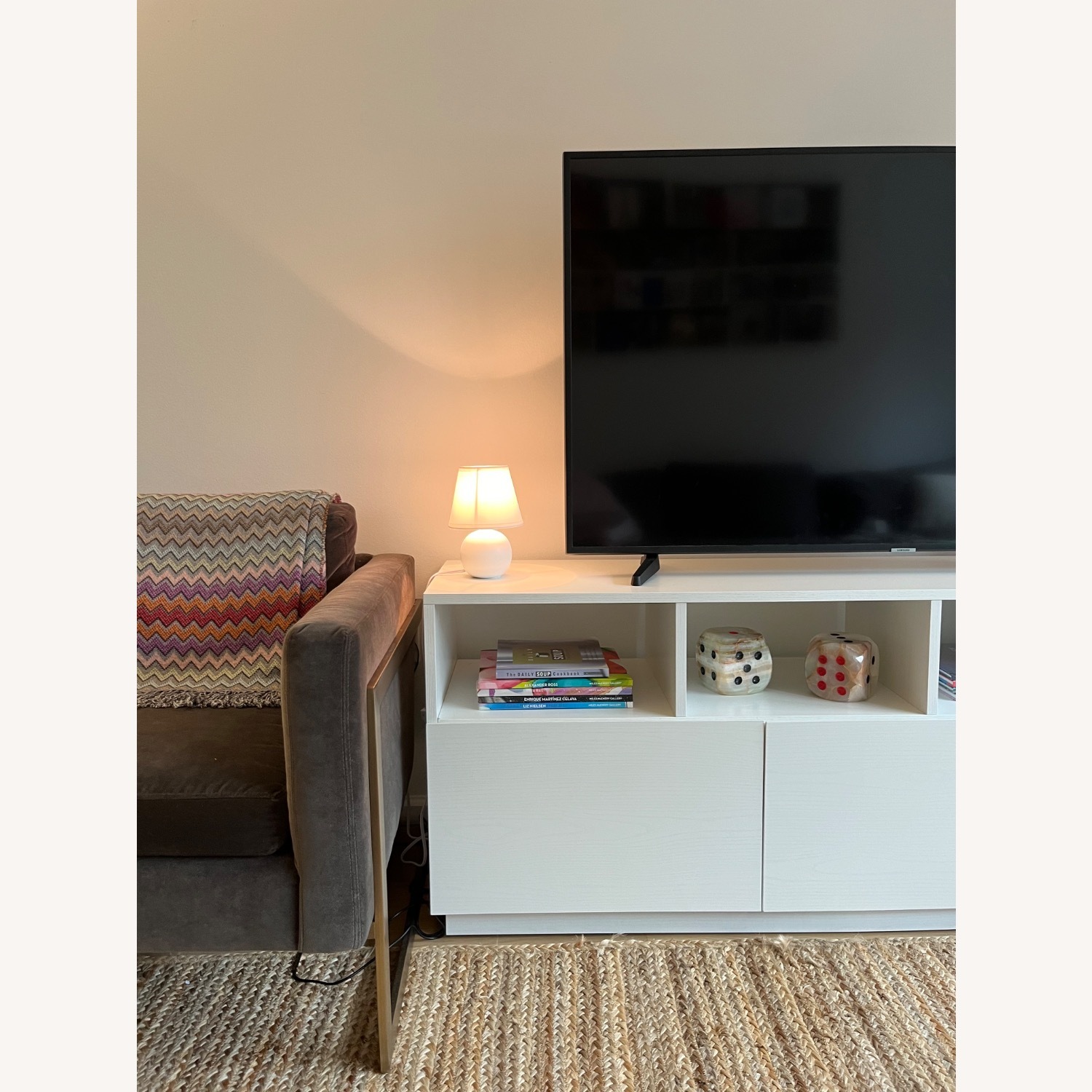 White Wood Media Console - image-3