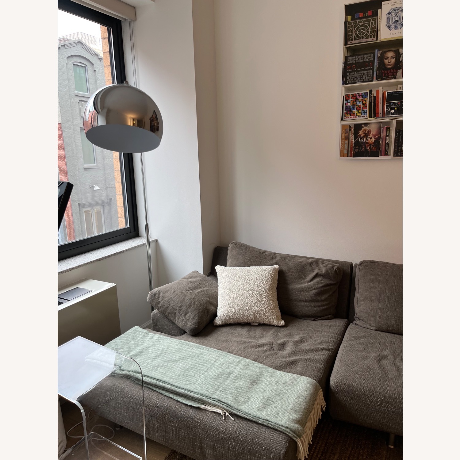 Silver Stainless Steel Floor Lamp - image-3