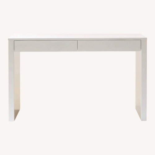 Used CB2 Runway White Lacquer Desk for sale on AptDeco