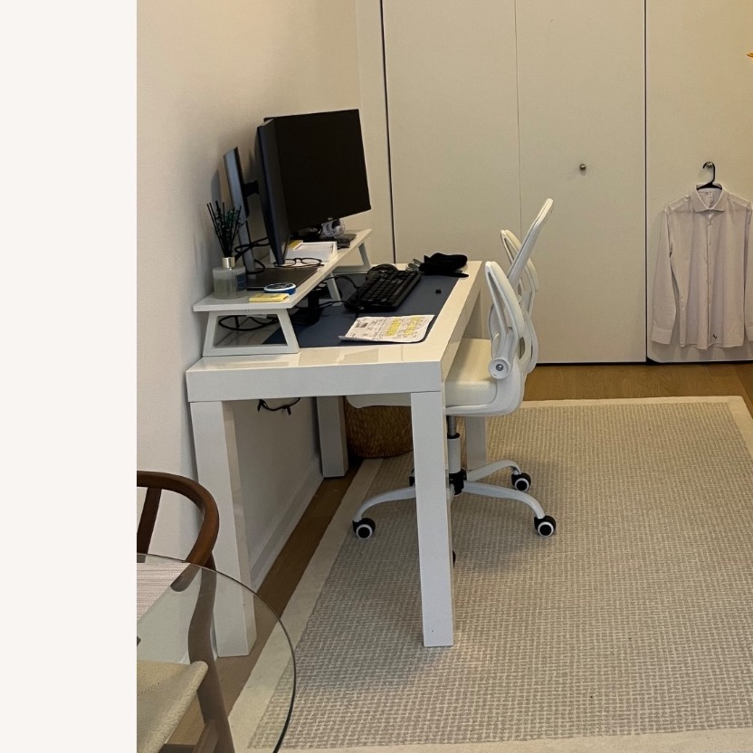 CB2 Runway White Lacquer Desk - image-3