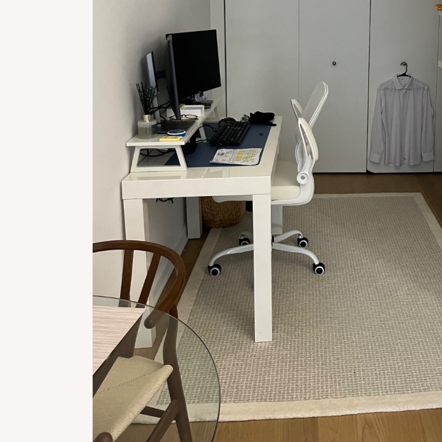 CB2 Runway White Lacquer Desk - image-4