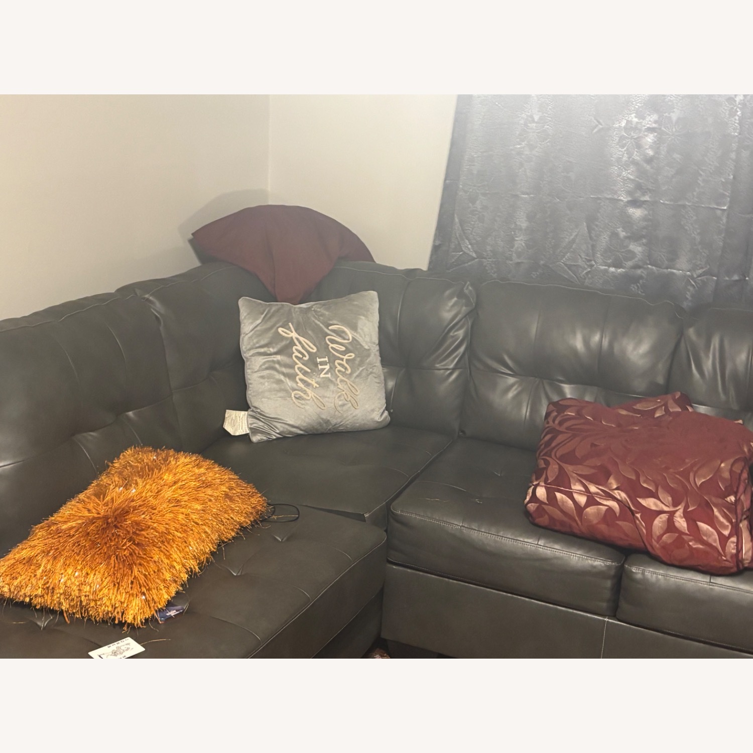 Dark Gray 2 Piece Sectional - image-1