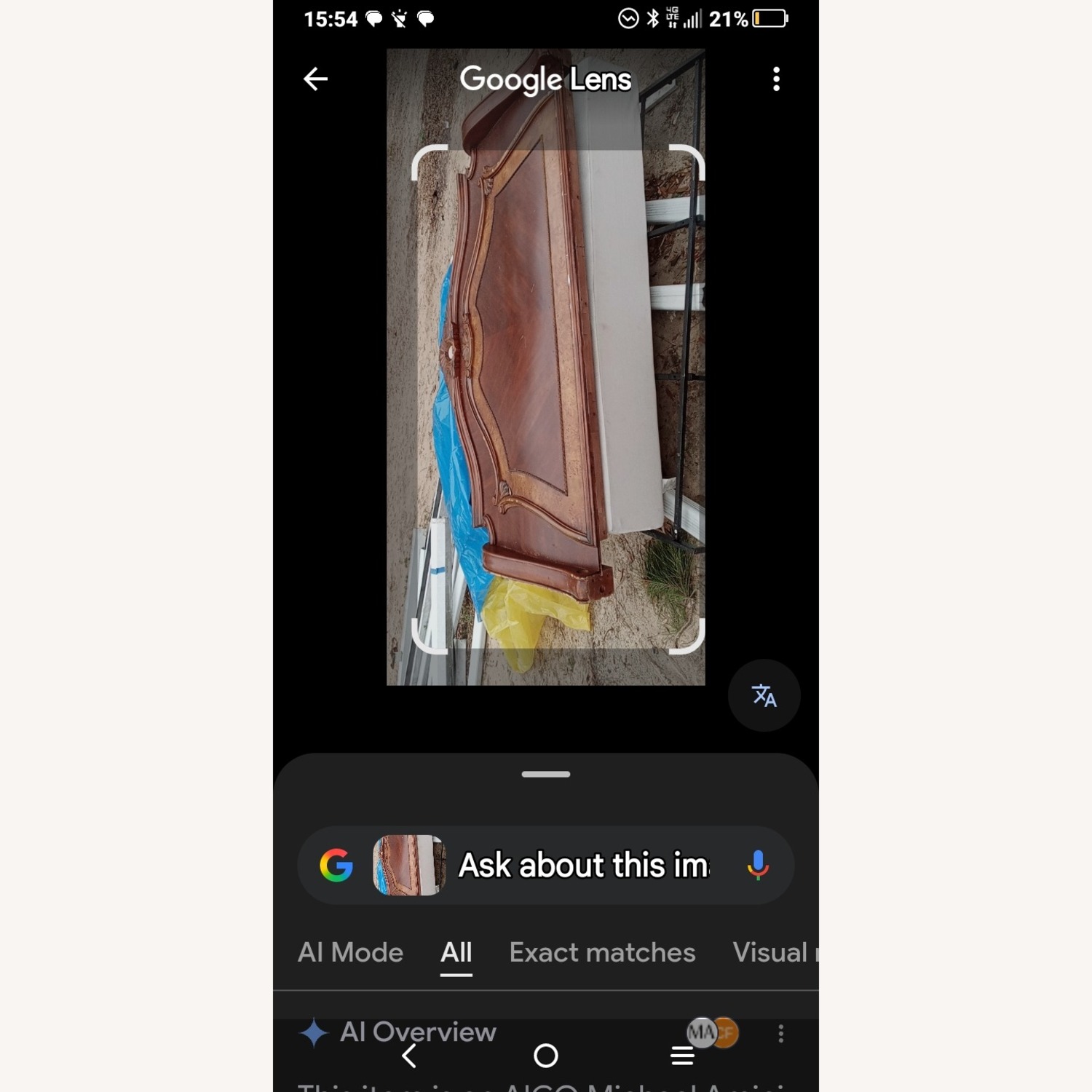 Walnut Sleigh Bed  - image-3