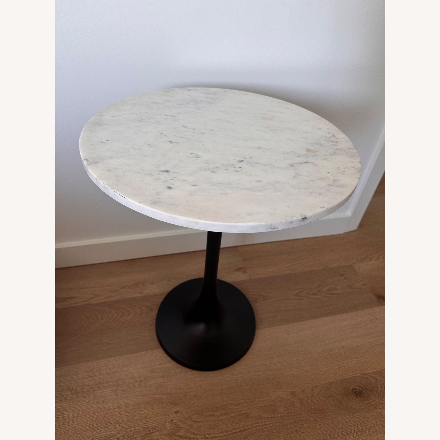 White Marble Side Table - image-1