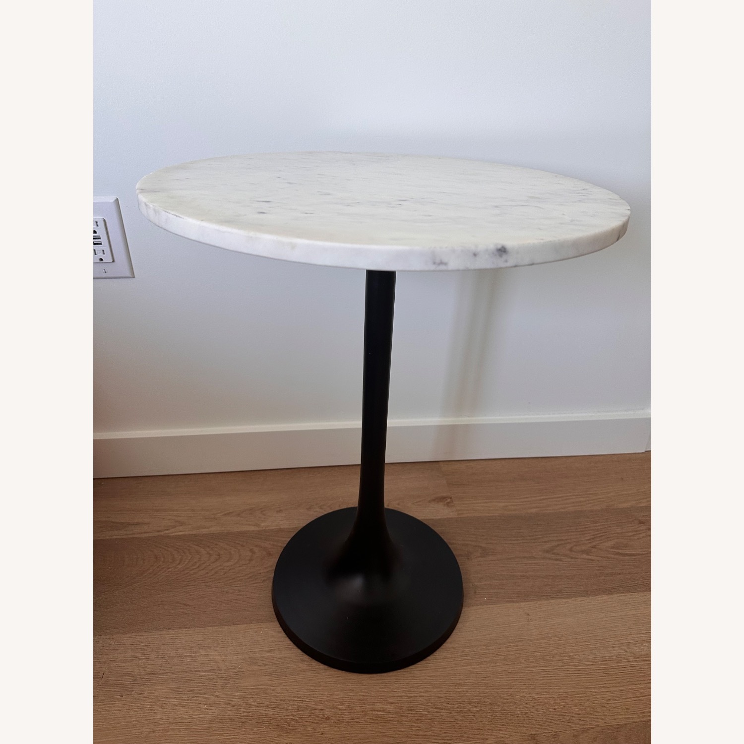 White Marble Side Table - image-2