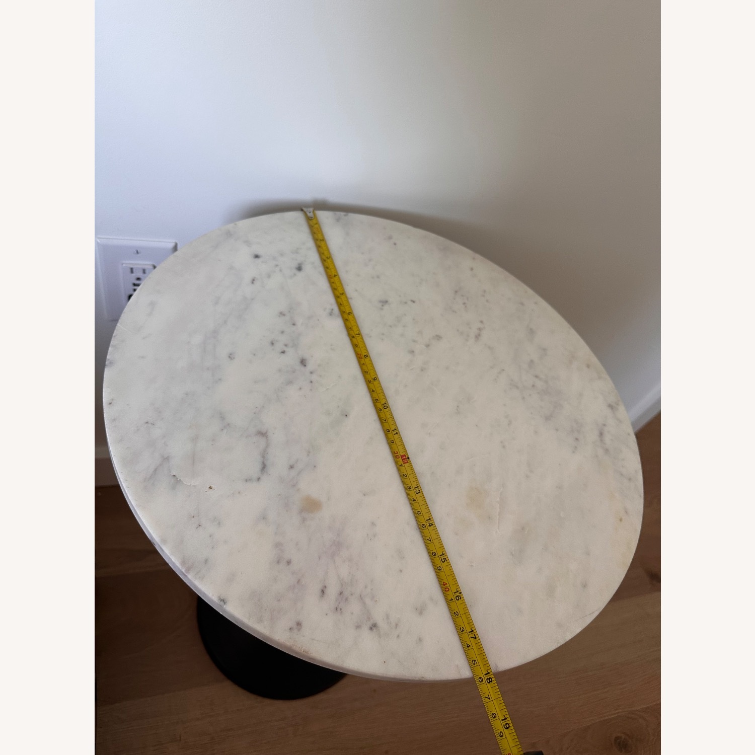 White Marble Side Table - image-4