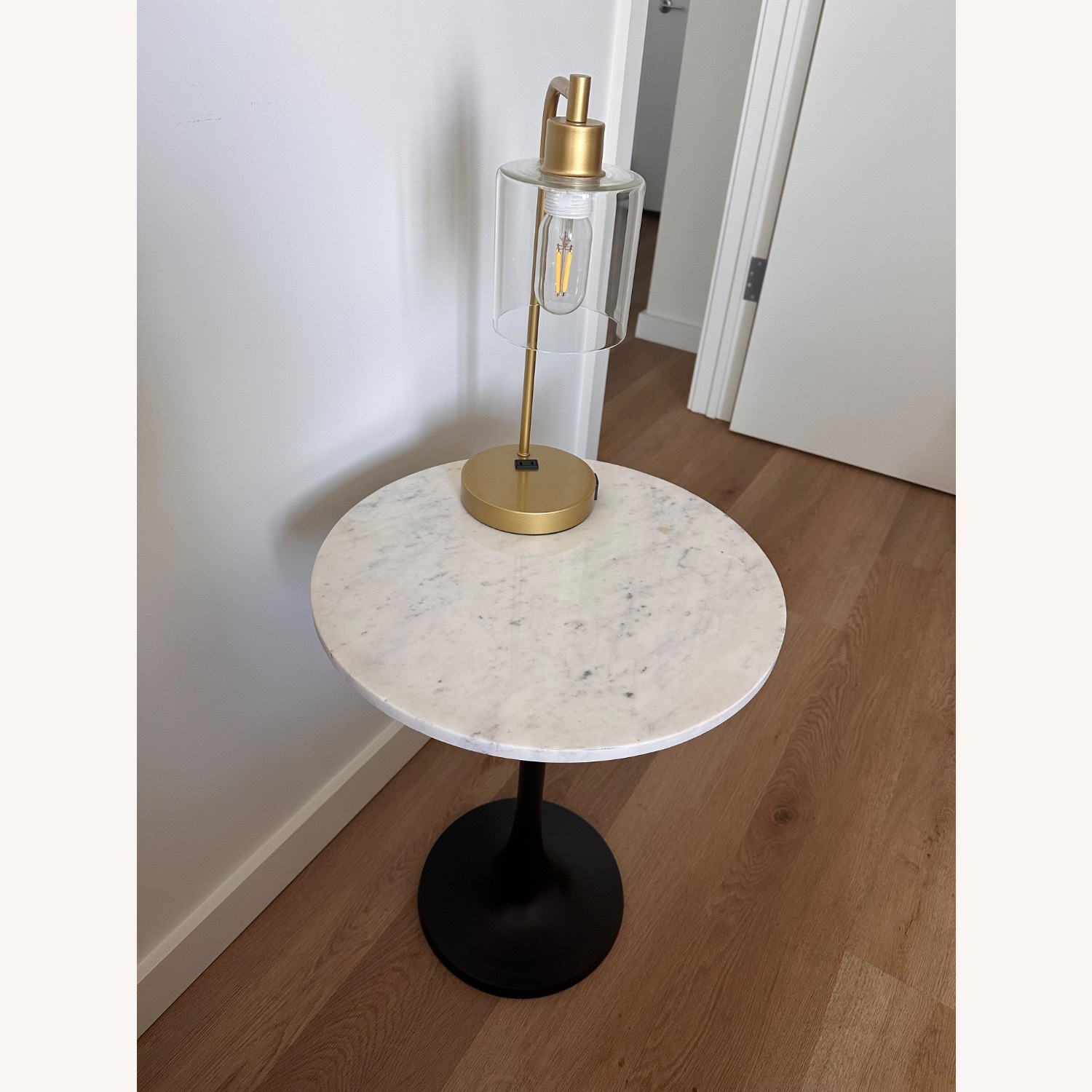 White Marble Side Table - image-7