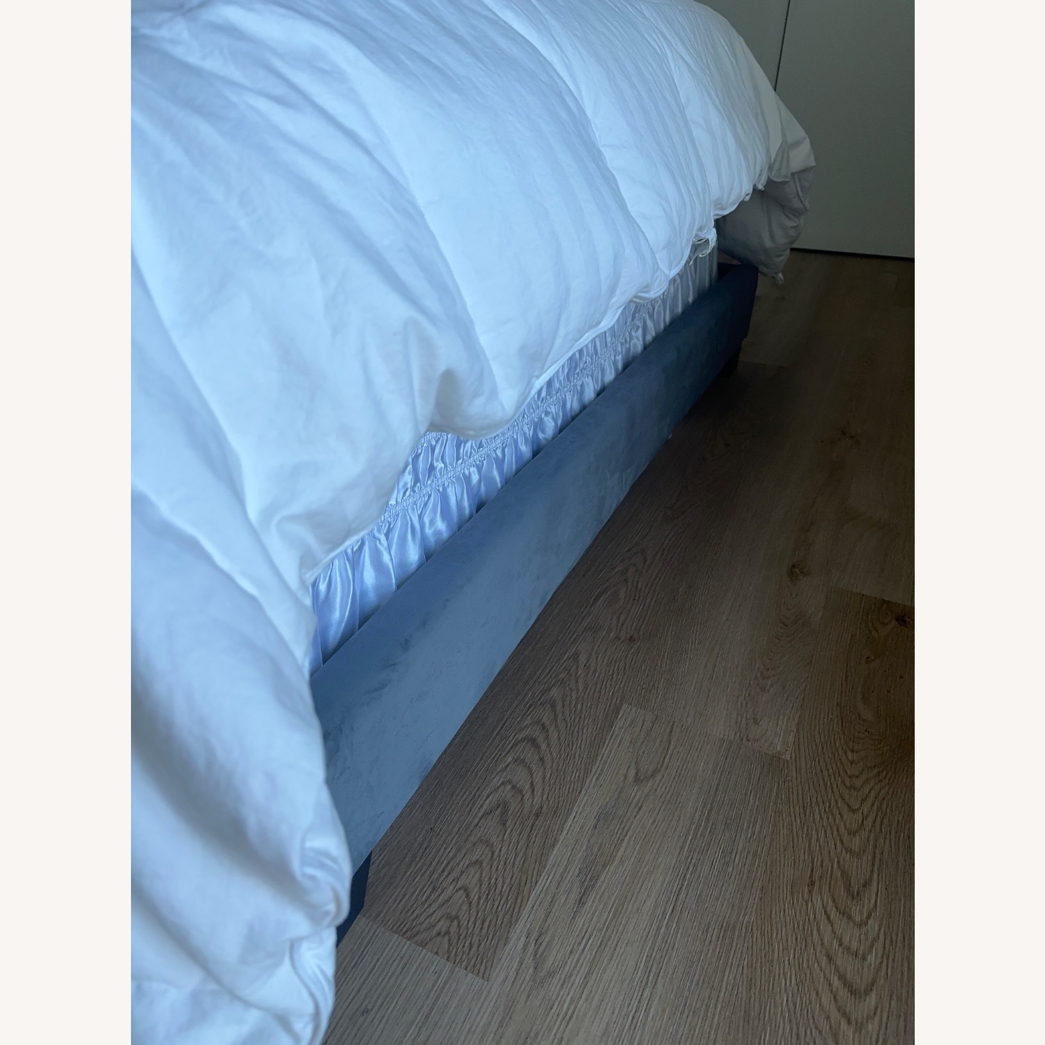 Baxton Studio Candace Dark Gray Velvet Queen Bed - image-7