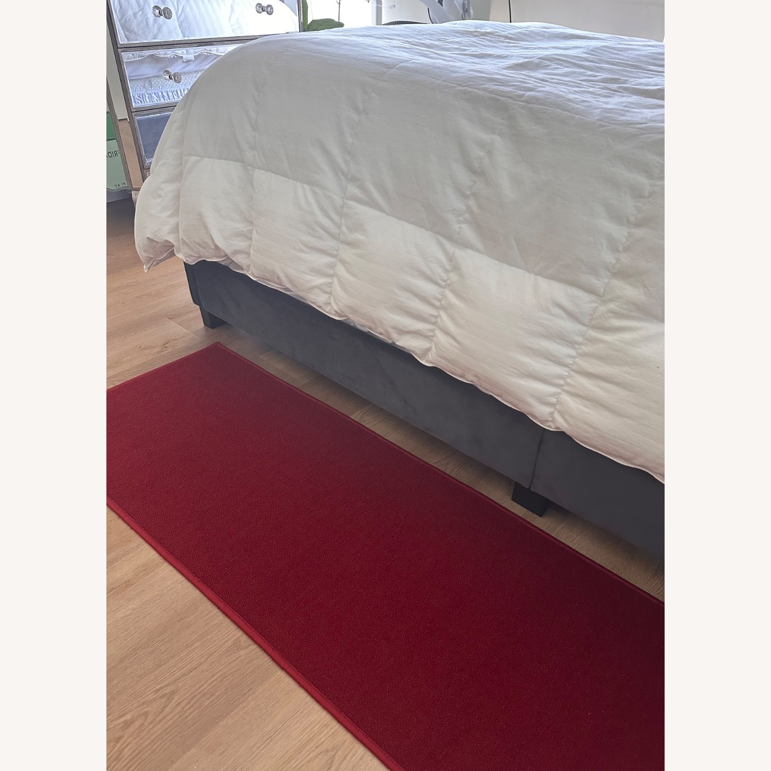 Baxton Studio Candace Dark Gray Velvet Queen Bed - image-8