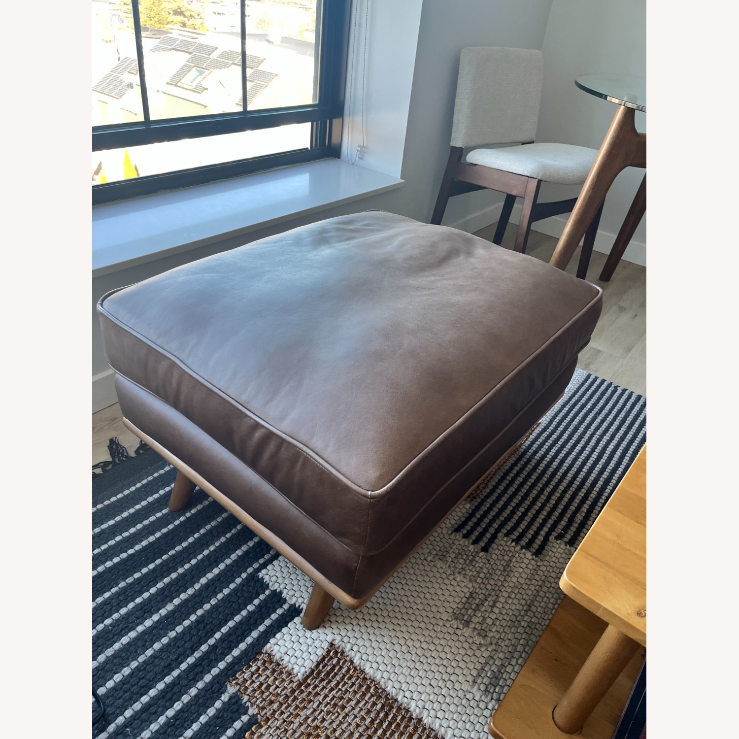 Article Timber Dark Brown Leather 3+ Seater Sofa - image-5