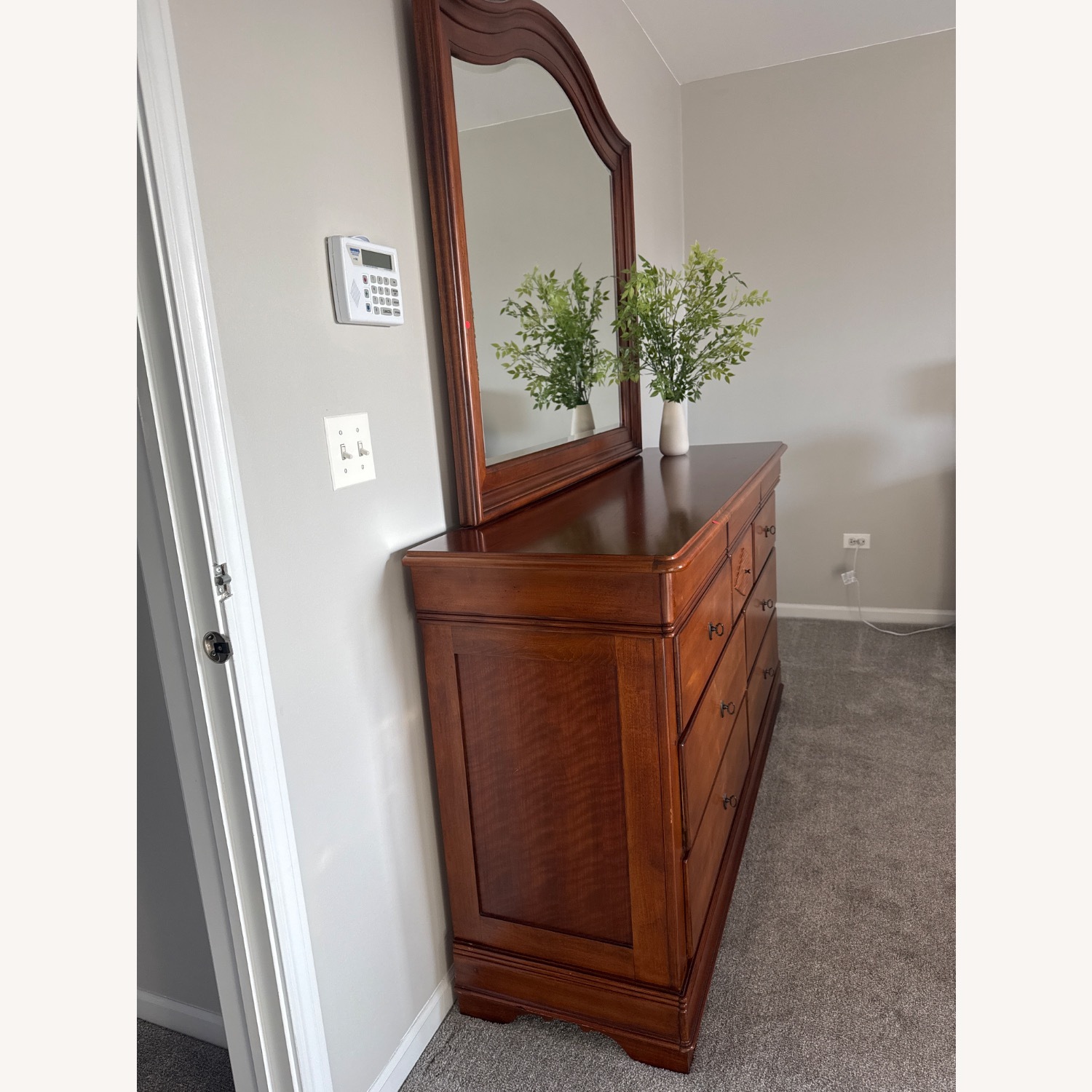 Dark Brown Wood Dresser - image-4