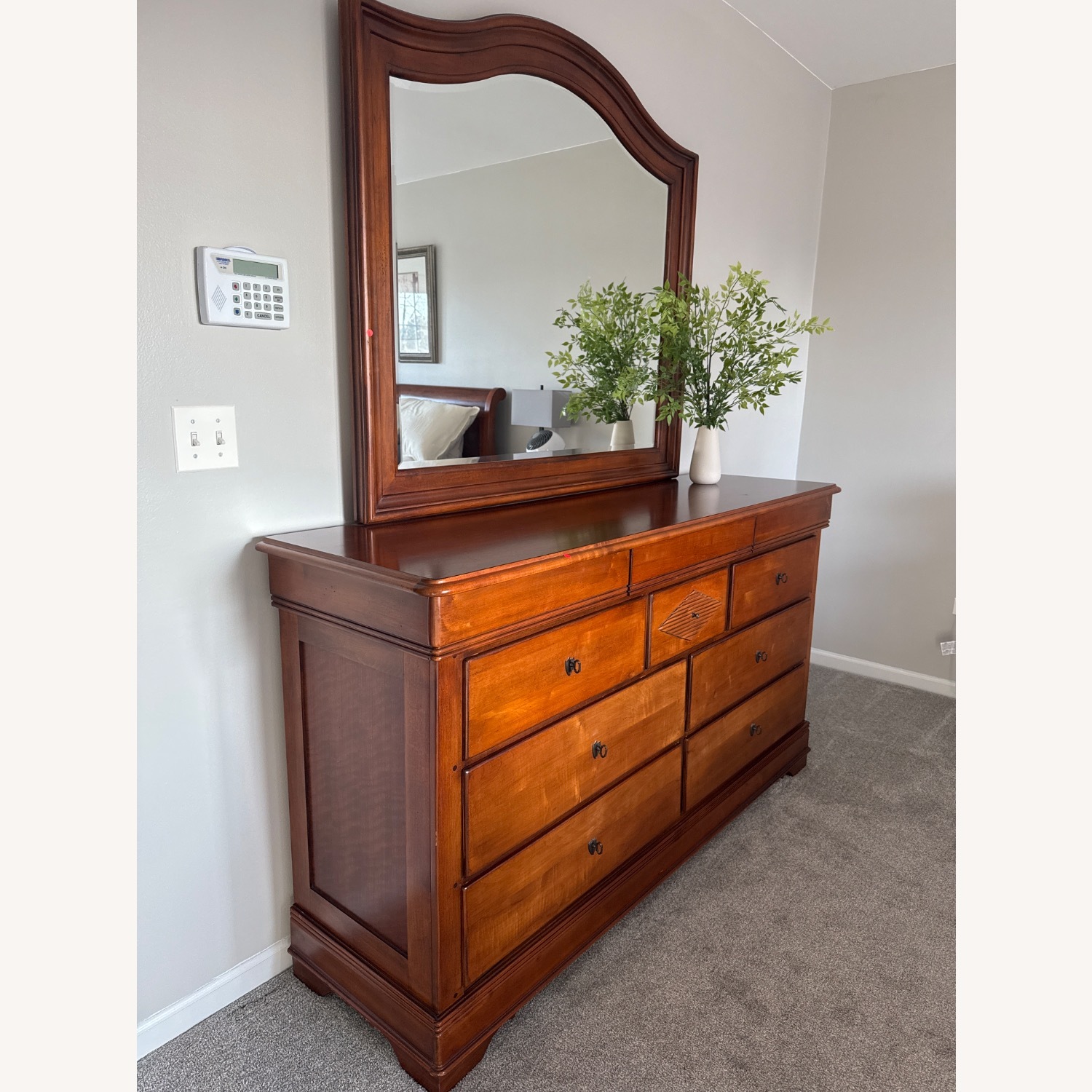 Dark Brown Wood Dresser - image-3