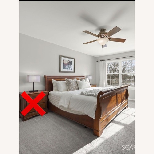 Used Lexington Furniture Dark Brown Wood King Bed for sale on AptDeco