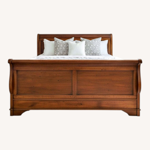 Used Lexington Furniture Dark Brown Wood King Bed for sale on AptDeco