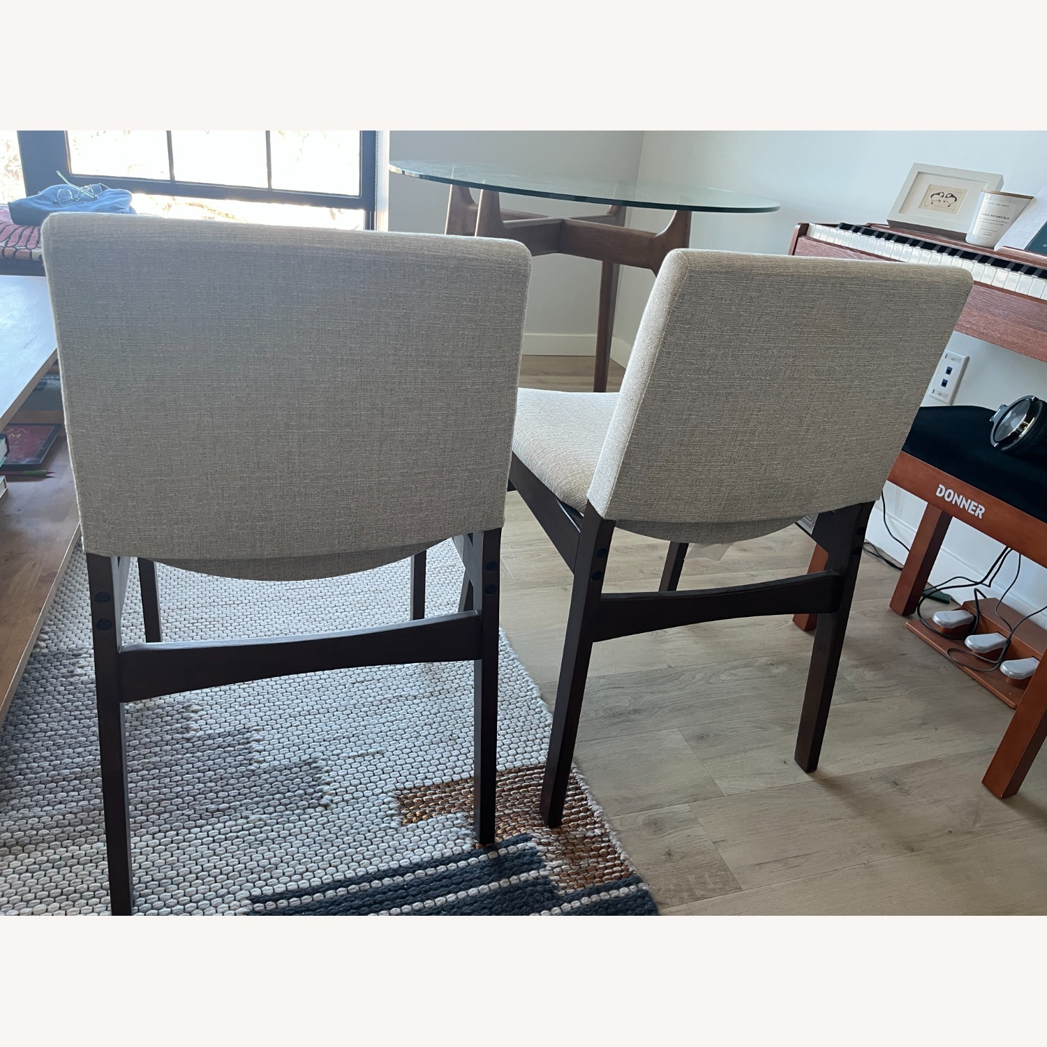 Article Nosh Chalk Gray Walnut Dining Chairs - image-2