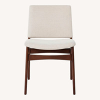 Article Nosh Chalk Gray Walnut Dining Chairs
