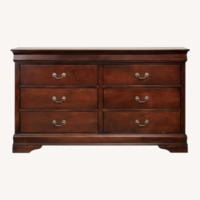 Alisdair Cherry Finish Dresser with Mirror